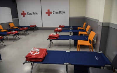 Imatge de l'espai que Creu Roja habilita habitualment a les seves dependències | Roger Benet (Arxiu)